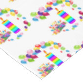 Gelukkige Verjaardag Tafelkleed Kaarsen Ballonnen (Gekanteld)