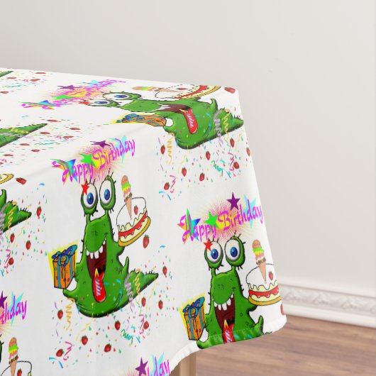 Gelukkige Verjaardag tafelkleed Monster (Voorbeeld)