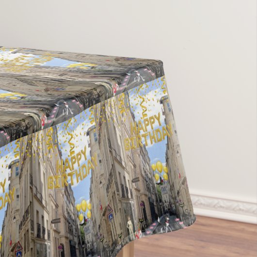 Gelukkige Verjaardag Tafelkleed Parijs Frankrijk (Voorbeeld)