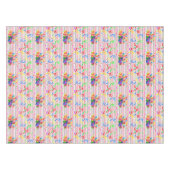 Gelukkige Verjaardag Tafelkleed Streep (Voorkant (Horizontaal))