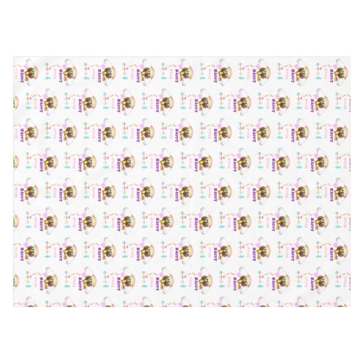 Gelukkige Verjaardag Tafelkleed Uil (Voorkant (Horizontaal))