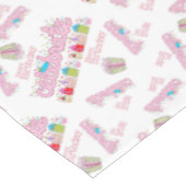 Gelukkige verjaardag tafelkleed vieren roze (Gekanteld)