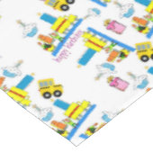 Gelukkige Verjaardag Tafelkleed Vrachtwagens Bus (Gekanteld)