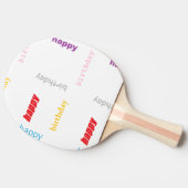 Gelukkige verjaardag tafeltennisbatje (Zijkant)