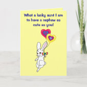 Gelukkige verjaardag tante aan neef kaart (Voorkant)