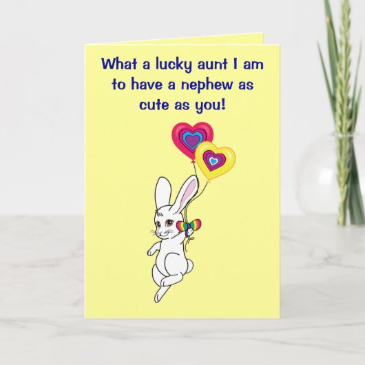 Gelukkige verjaardag tante aan neef kaart (Voorkant)