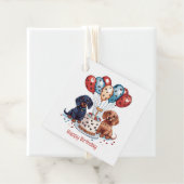 Gelukkige Verjaardag Teckel Honden Bedankjes Labels (In situ)