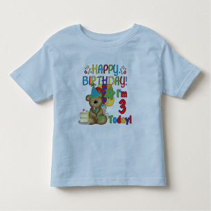 Gelukkige Verjaardag Teddy Bear 3e Tshirts en gesc