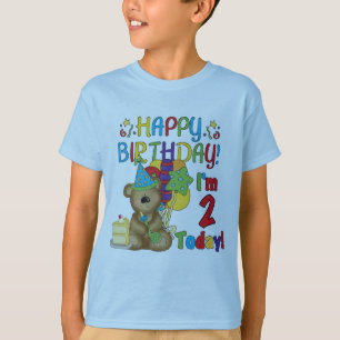 Gelukkige Verjaardag Teddybeer 2e Verjaardag T-shirt
