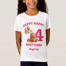 GELUKKIGE VERJAARDAG Teddybeer 4e verjaardag