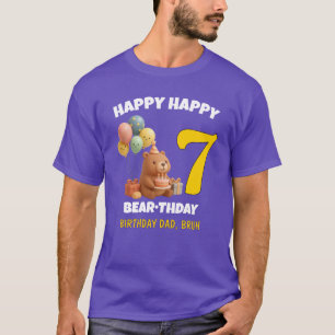 GELUKKIGE VERJAARDAG Teddybeer 7e verjaardag Papa T-shirt