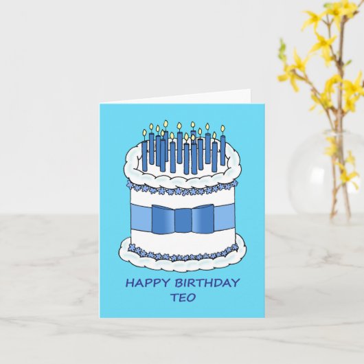 Gelukkige verjaardag Teo Kaart (Gele Bloem)