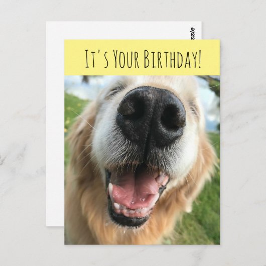 Gelukkige verjaardag ter viering van de gouden ret briefkaart (Voorkant / Achterkant)