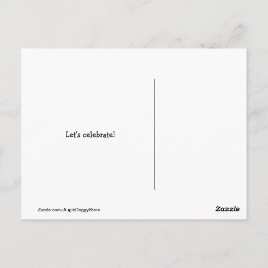 Gelukkige verjaardag ter viering van de gouden ret briefkaart (Achterkant)