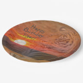 Gelukkige Verjaardag Tijger! Papieren Bordje