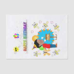 Gelukkige Verjaardag Tissue Paper Afrikaanse Jonge Tissuepapier