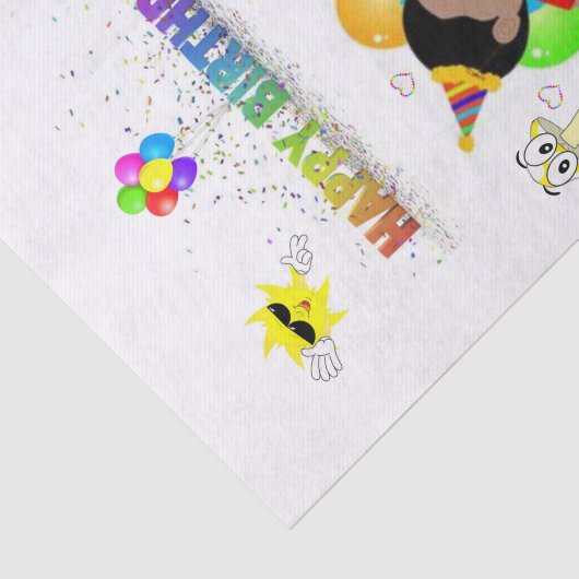 Gelukkige Verjaardag Tissue Paper Afrikaanse Jonge Tissuepapier (Detail)