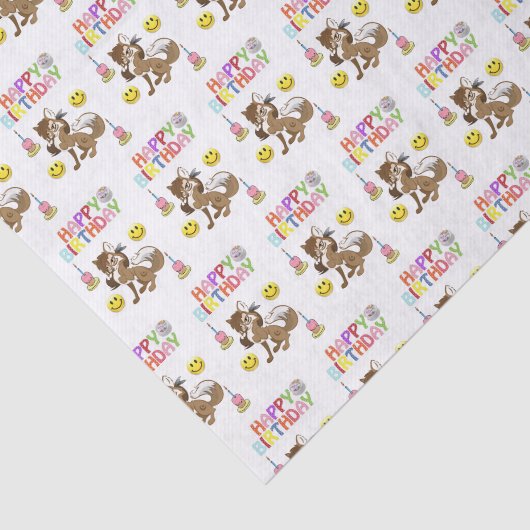 Gelukkige Verjaardag Tissue Paper Wolf Tissuepapier (Detail)
