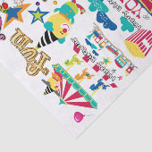 Gelukkige Verjaardag Tissue Papier Carnaval Circus (Detail)