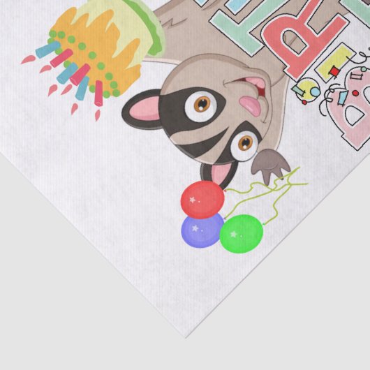 Gelukkige Verjaardag Tissue Papier Possum Cake (Detail)