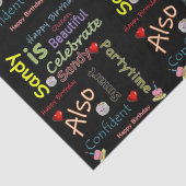 Gelukkige Verjaardag Tissue Papier Sandy (Detail)