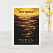 Gelukkige verjaardag! Titan Maan van Saturnus Kaart (Gele Bloem)
