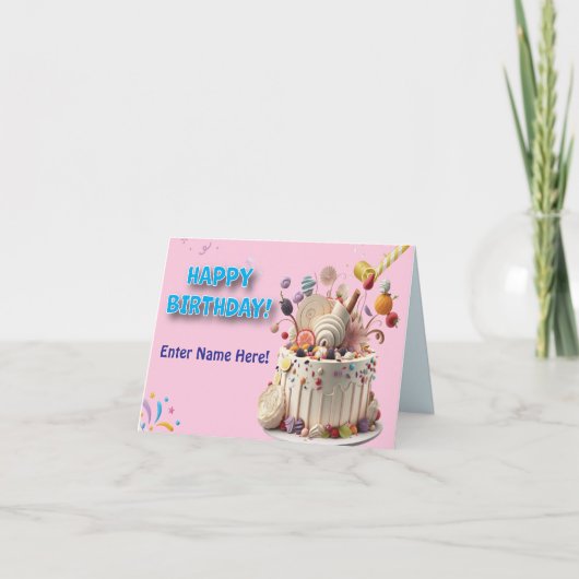 Gelukkige Verjaardag Toast Feestdagen Kaart (Voorkant)