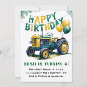 Gelukkige Verjaardag Tractor Boy Verjaardag Bash Kaart (Voorkant)