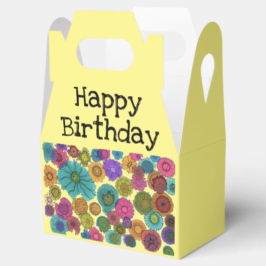 Gelukkige Verjaardag traktatie doos Bedankdoosjes (Geopend)