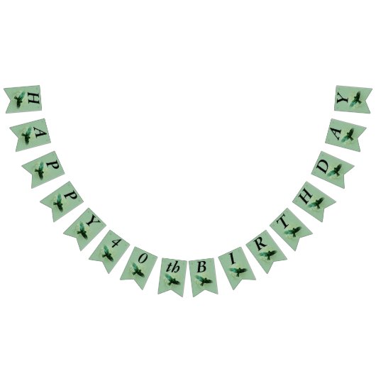 Gelukkige Verjaardag Transparant Vliegend Zwart Kr Vlaggetjes (Alle)