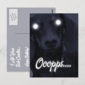 Gelukkige Verjaardag - Trick Candles - Teckel Briefkaart (Voorkant / Achterkant)