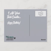 Gelukkige Verjaardag - Trick Candles - Teckel Briefkaart (Achterkant)
