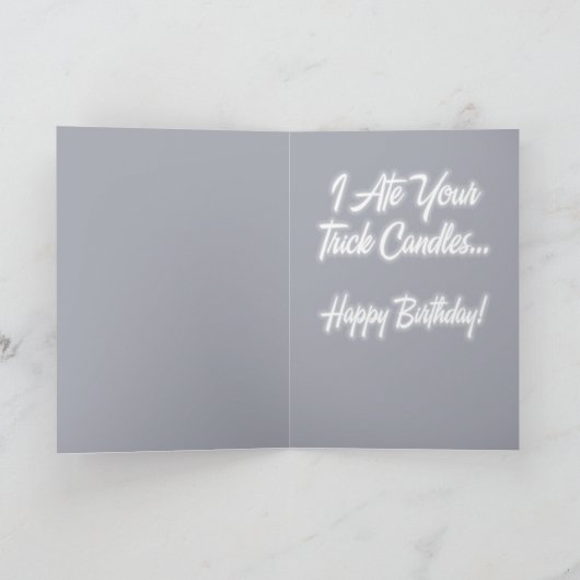 Gelukkige Verjaardag - Trick Candles - Teckel Kaart (Binnen)