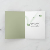 Gelukkige Verjaardag Trillium Bouquet Kaart (Binnen)