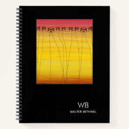 Gelukkige verjaardag, tropische zomer notitieboek