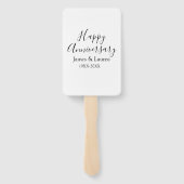 Gelukkige verjaardag trouwnaam datum jaar eenvoudi handwaaier (Achterkant)