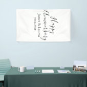 Gelukkige verjaardag trouwnaam datum jaar eenvoudi spandoek (Beurs)