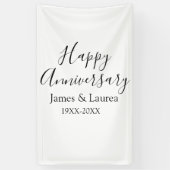 Gelukkige verjaardag trouwnaam datum jaar eenvoudi spandoek (Verticaal)