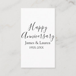 Gelukkige verjaardag trouwnaam datum jaar eenvoudi visitekaartje