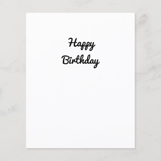 Gelukkige verjaardag. Tuxedo-kat met een roos. (Achterkant)