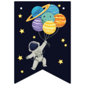 Gelukkige Verjaardag Twee de Maan Buitenste ruimte Vlaggetjes (Eerste vlag)