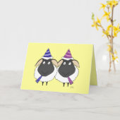 Gelukkige Verjaardag Twee Ooi! Kaart (Gele Bloem)