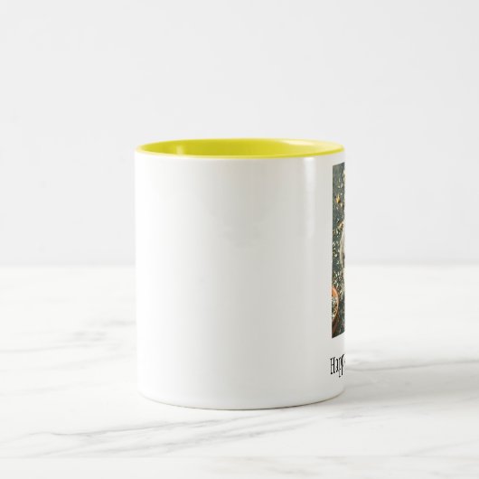 Gelukkige verjaardag! tweekleurige koffiemok (Center)