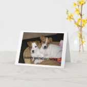 GELUKKIGE VERJAARDAG TWEELING KAART (Gele Bloem)