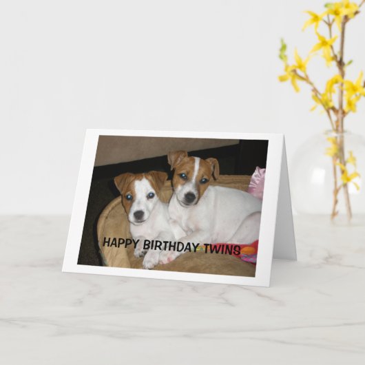 GELUKKIGE VERJAARDAG TWEELING KAART (Gele Bloem)