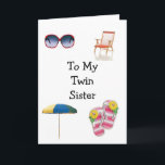 GELUKKIGE VERJAARDAG TWEELINGZUS KAART<br><div class="desc">Hoeveel plezier zal deze kaart zijn om naar je tweelingzus te sturen! Een glimlach op haar gezicht vandaag:)</div>
