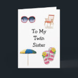 GELUKKIGE VERJAARDAG TWEELINGZUS KAART<br><div class="desc">Hoeveel plezier zal deze kaart zijn om naar je tweelingzus te sturen! Een glimlach op haar gezicht vandaag:)</div>