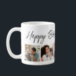 Gelukkige Verjaardag Typografie 5 Fotocollage Koffiemok<br><div class="desc">Fijne verjaardag mok met foto's om uw verjaardagswensen extra speciaal te maken.</div>
