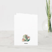 Gelukkige Verjaardag Typografie Schattigee Dinosau Aankondiging (Achterkant)