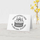 Gelukkige verjaardag uit Oklahoma Kaart (Gele Bloem)